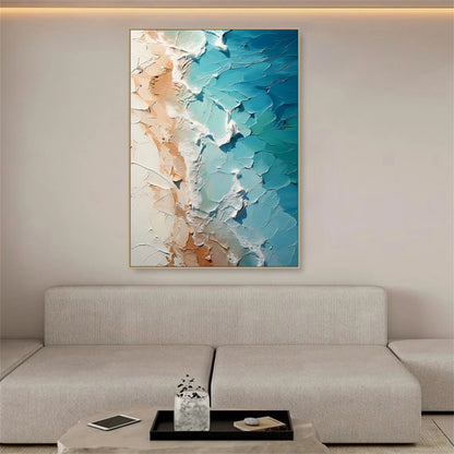 Coastal Harmony Ocean And Sky Painting