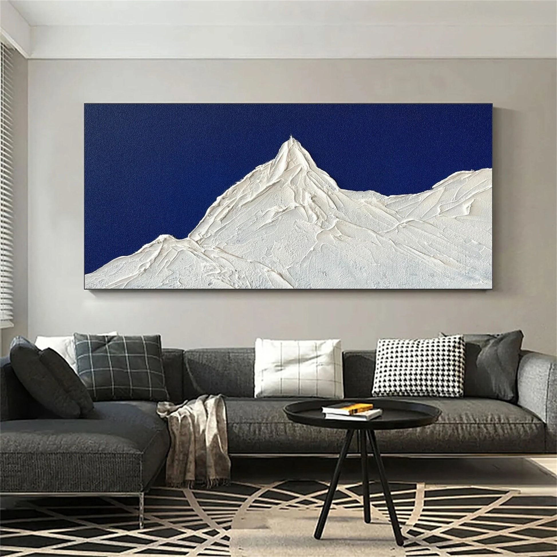 Minimalistic Balance Canvas Painting "Summit of the Stars"