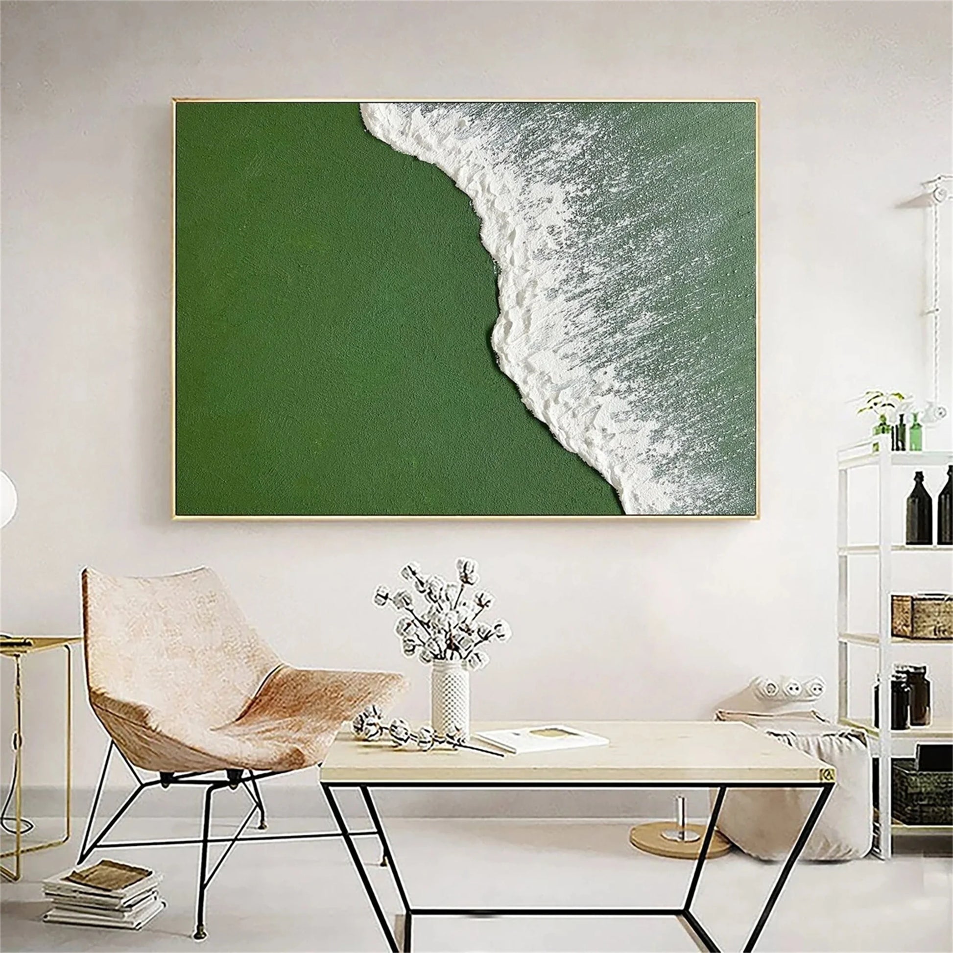 Ocean And Sky Painting "Emerald Surge"