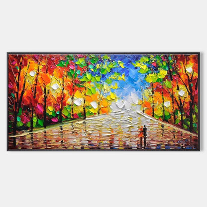 Vibrant Stroll Colorful Painting