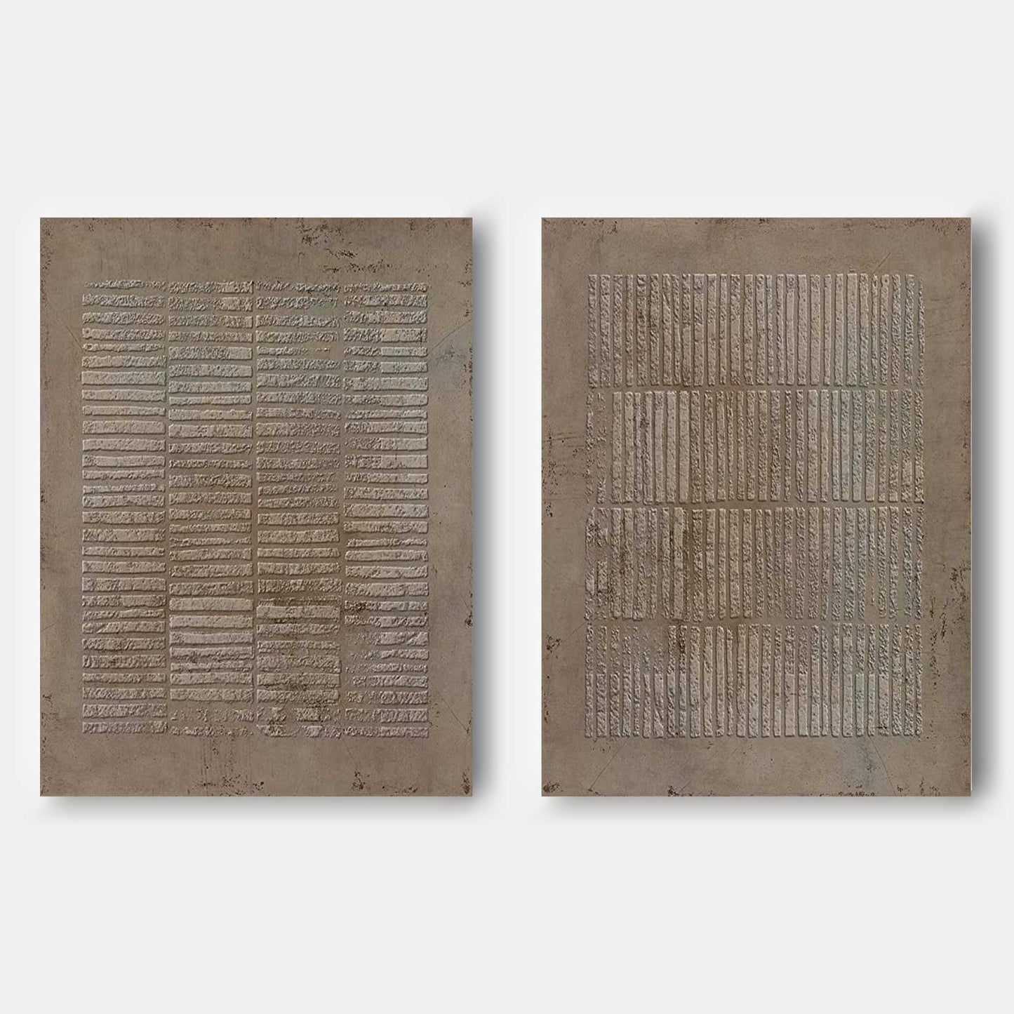 Chronicles in Lines Abstract Painting Set Of 2