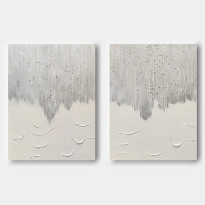 First Dew at Dawn Abstract Painting Set Of 2