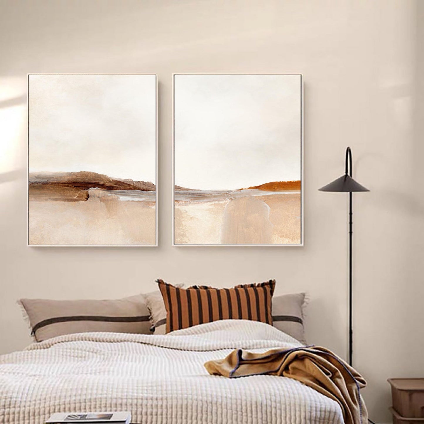 Desert Dawn Abstract Painting Set of 2
