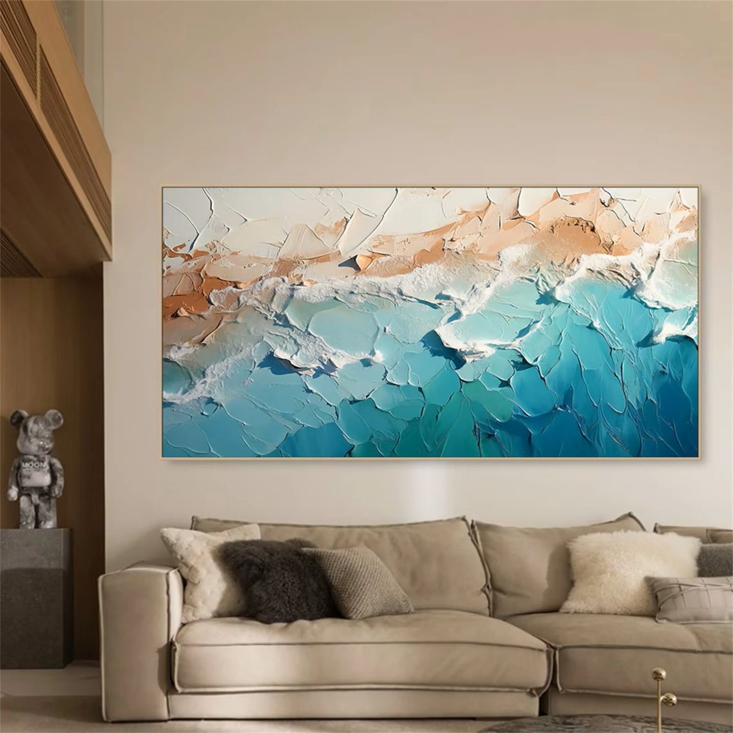 Tranquil Shores Ocean And Sky Painting