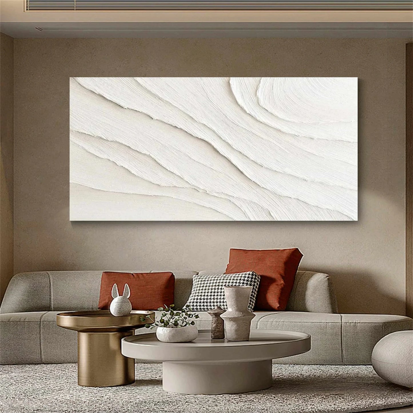 Minimalistic Balance Canvas Painting "Textures of Time"