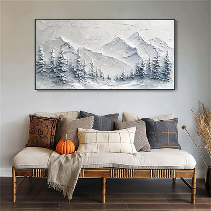 Minimalistic Balance Canvas Painting "Winter Tranquility"