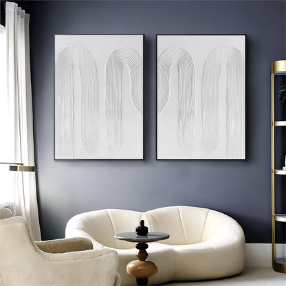 Rhythmic Resonance Abstract Painting Set Of 2